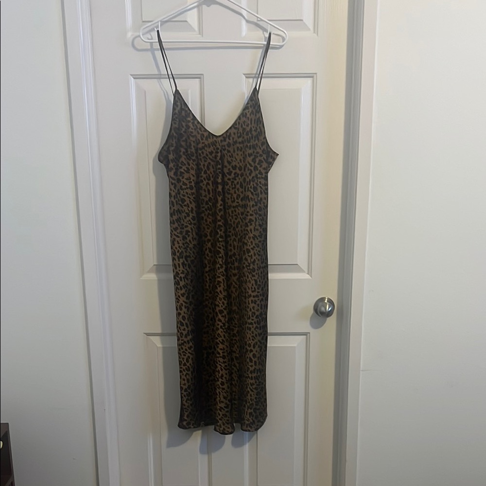 Leopard Print Slip Dress